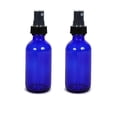 thumbnail image 1 of Medical Sales Supply Cobalt Blue 1oz Black Mist Sprayer Bottle (30ml) Pack of 2 - Glass Tincture Bottles with Black Mist Sprayers for Essential Oils & More Liquids - Leakproof Travel Bottles, 1 of 4