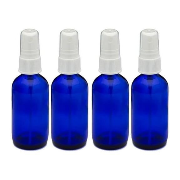 Medical Sales Supply Cobalt Blue 2oz White Mist Sprayer Bottle (60ml) Pack of 4