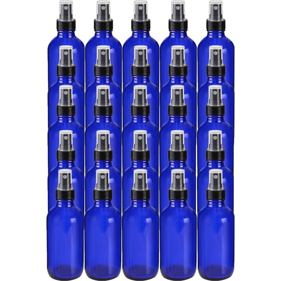Medical Sales Supply Cobalt Blue 4oz Black Mist Sprayer Bottle (120ml) Pack of 20