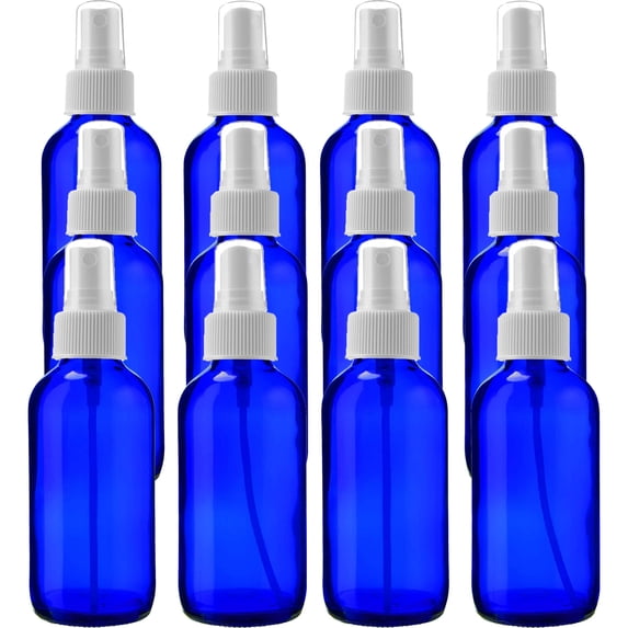 Medical Sales Supply Cobalt Blue 4oz White Mist Sprayer Bottle (120ml) Pack of 12
