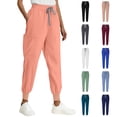 thumbnail image 1 of Medical Scrub Pants for Women Quick Dry Jogger Scrub Pants with Pockets Drawstring Cargo Pants Mid-Rise Womens Scrubs Pant Pink M, 1 of 8