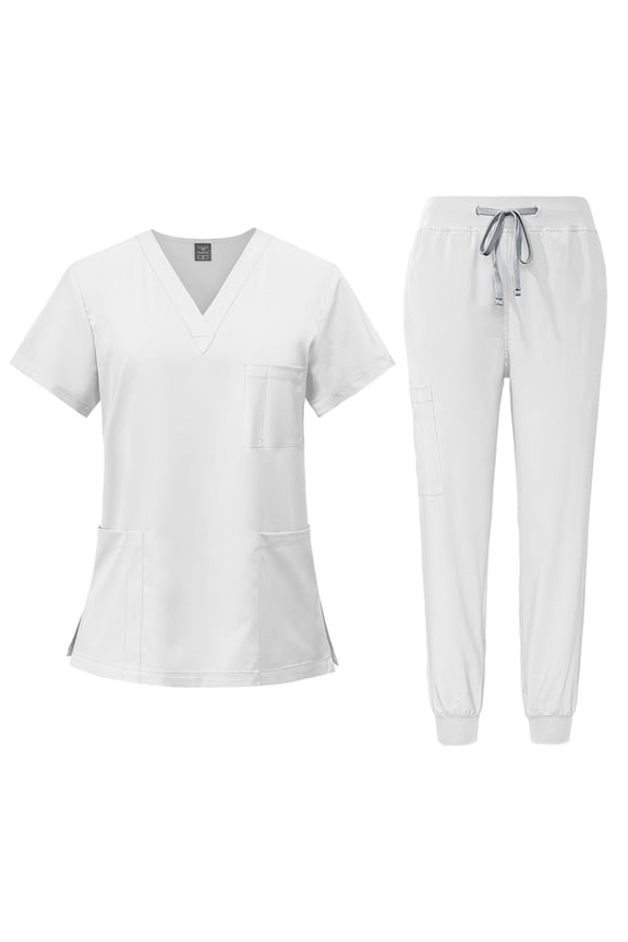 Medical Scrubs Uniform Set Unisex Nurse Surgical Uniform for Dental Clinic and Healthcare Professionals