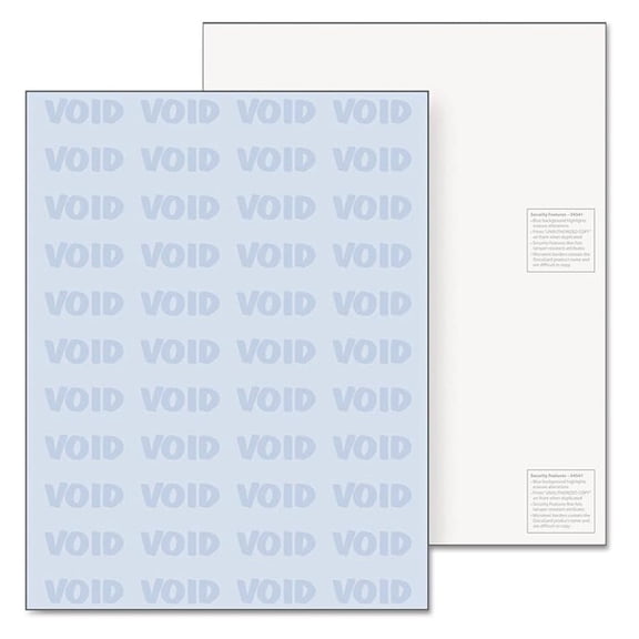 Medical Security Papers, 24 lb Weight, 8.5 x 11, Blue, 500/Ream