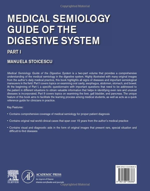 PreOwned Medical Semiology Guide of the Digestive System Part I