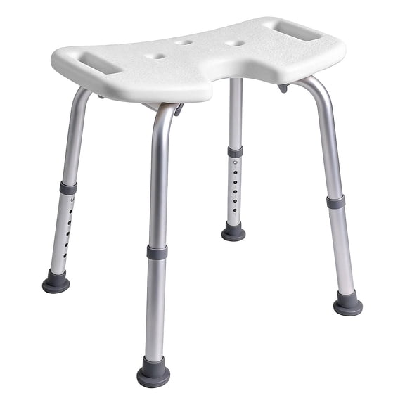 Shower Stool | U-Shaped Shower Chair 400lb Adjustable Height Non-Slip Bath Seat for Elderly Seniors
