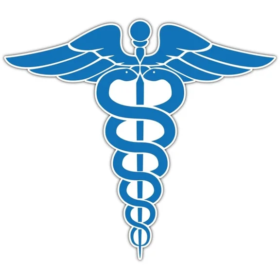 Medical Sign Doctor Medicine Blue Vinyl Decal Sticker