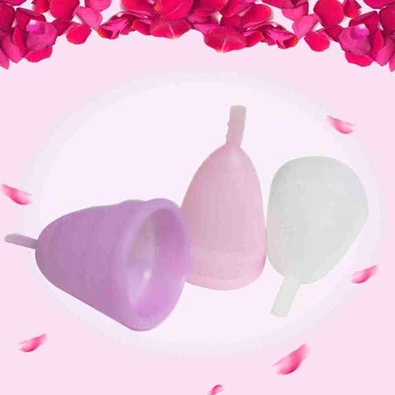 Medical Silica Gel Reusable Menstrual Cup for Women Extra Flexible Soft Period Flow Protection Small White, 1.7 x 2.8 Inches / 4.3 x 7.2 cm