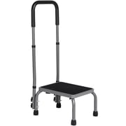 Naipo Step Stools for Adults Medical Footstool with handle for Seniors, Non-Slip Platform Adjustable Height Bedside Stair Stool Steel Holds up to 300 lbs, Gray