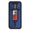 thumbnail image 1 of Medical Syringe Applique Multi-Color Embroidered Hook & Loop Patch - 3.5 Inch Large, 1 of 5