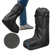Medical Tall Walking Boot Cover, Slip-Resistant Protector for Foot Casts & Orthopedic Braces, Boot Protector with Rubber Sole, Outdoor Use in Rain Winter Snow