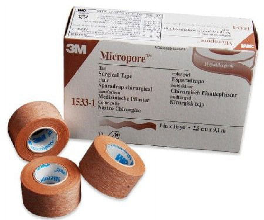 Medical Tape 3mâ„¢ Microporeâ„¢ Easy Tear Paper 1/2 Inch X 10 Yard Tan Nonsterile(240/ca)