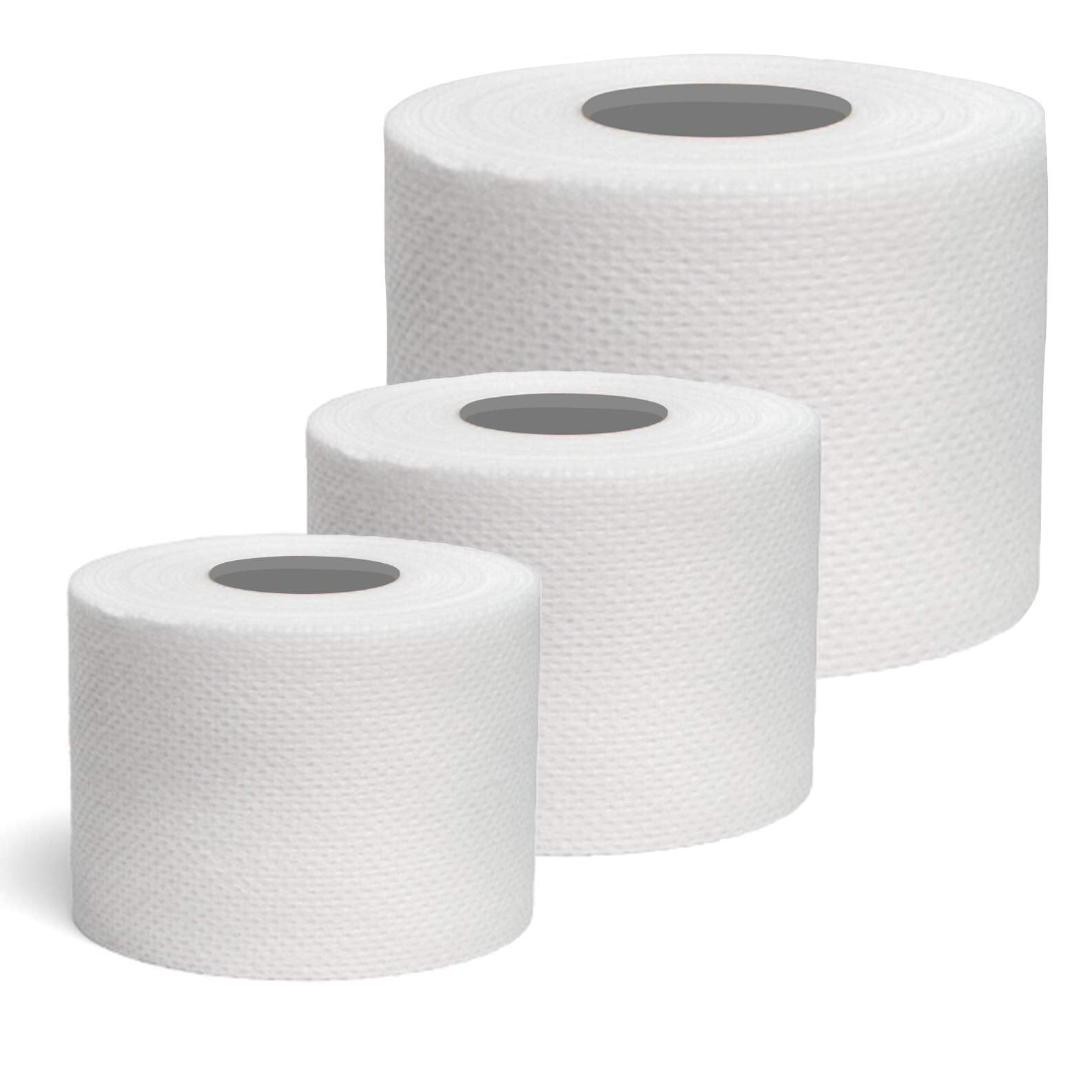 Soft Cloth Surgical Medical Tapes, Hypoallergenic Latex-Free, 12 Count, 3 in x 10 yd