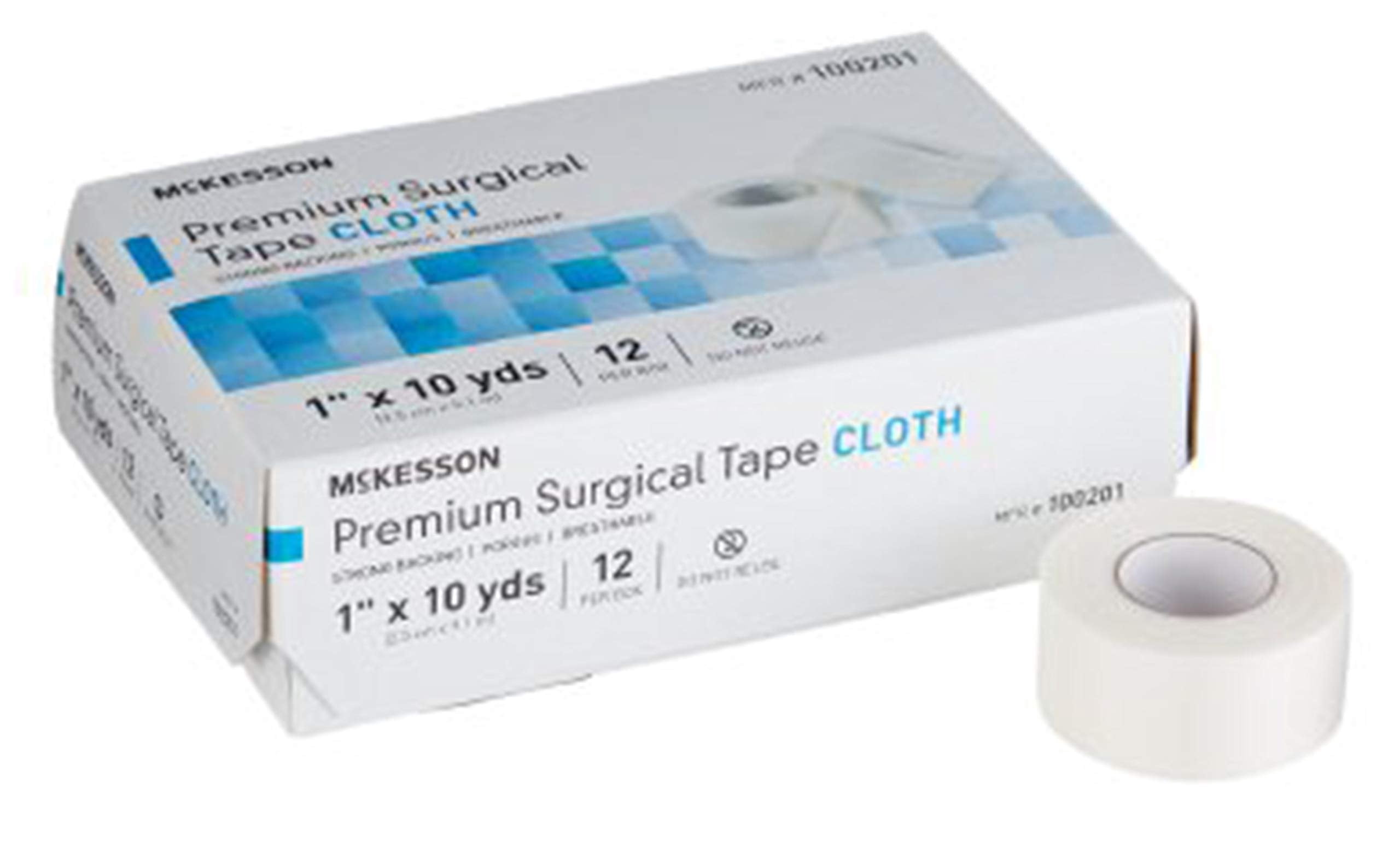 Cloth Surgical Medical Tape, Hypoallergenic Latex-Free, 120 Count, 1 in x 10 yd