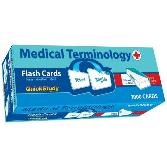 Medical Terminology Flash Cards (1000 cards) : a QuickStudy Reference Tool (Edition 1) (Cards)