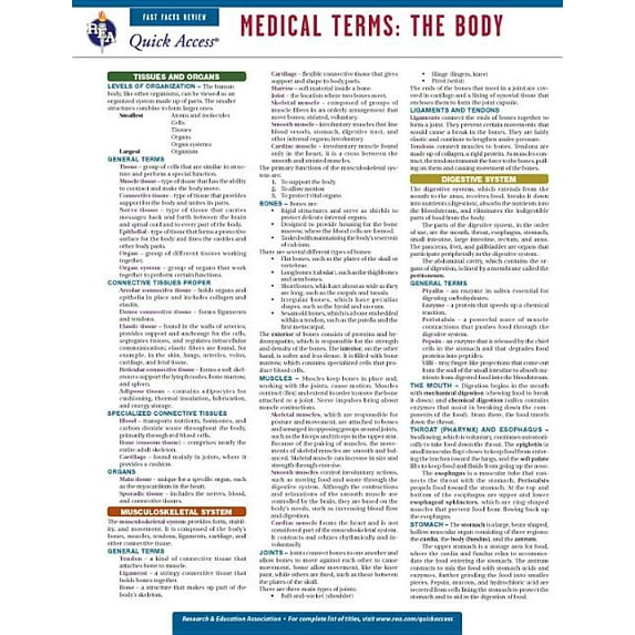 Medical Terms: the Body