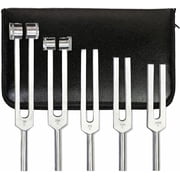 Medical Tuning Fork Set 128 256 512 1024 2048 Hz, 5-Piece Weighted & Non-Weighted Diagnostic Tuning Fork Kit, Stainless Steel Neurological & Hearing Test Tools, Rinne Weber Exam
