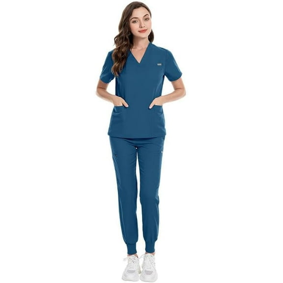 Medical Uniform Women Scrubs Set Medical Scrubs Top and Pants