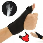 Medical Wrist Thumb Stabilizer Immobilizer Support Wrap Brace - Thumb Spica Splint for Arthritis, Tendonitis and More. Left / Right Hand Wrist Support For Women And Men, Black