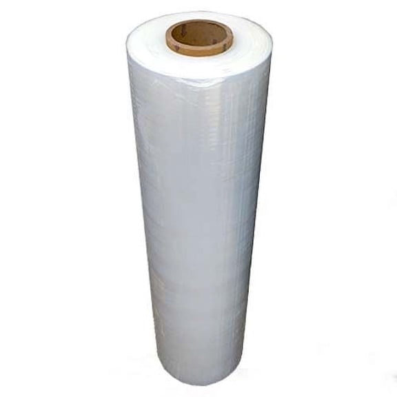 MMBM 36" x 5000' Clear Self-Adhering Non-PVC Wrap - Environmentally Friendly, Temperature and Puncture Resistant - 50 Gauge - Ideal for Linens/Clothing Laundry (1 Roll)