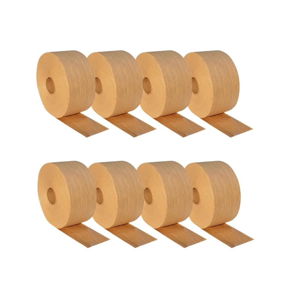 Lichamp Brown Packing Tape, Kraft Paper Tape Brown Gummed Tape for Packing  Boxes, Shipping Cardboard and Carton Sealing, 6 Rolls x 2 inch x 55 Yard x