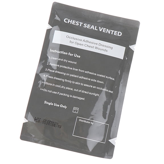 Medically Chest Seal Vented Dressing Bandages Outdoor Tool Emergencies Trauma Sticker for Open Chest Wounds Enduring