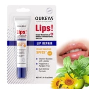 OUKEYA Medicated Lip Balm with Long-Lasting Moisturizing & Gentle Exfoliation for Sensitive Lips