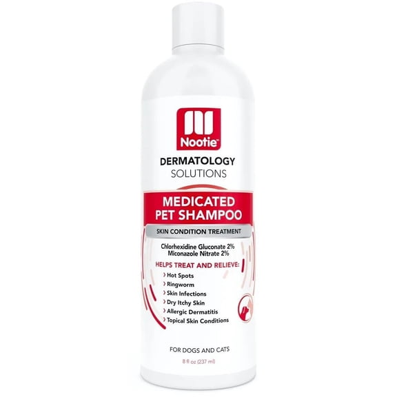 Medicated Pet Shampoo Soap Free Dermatology Solution for Dog Skin Conditions (8 oz.)