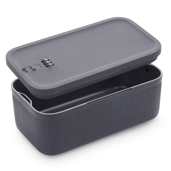 Versatile Lock Box with Code – Small Lockable Storage Box for Medication, Food, Electronics & Personal Items Safe – BPA-Free