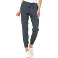 thumbnail image 1 of MediChic Womens Scrub Joggers 4-Way Stretch Anti-Wrinkle Moisture-Wicking Elastic Waistband Four Pocket Jogger Pants, Pewter, 4X, 1 of 10