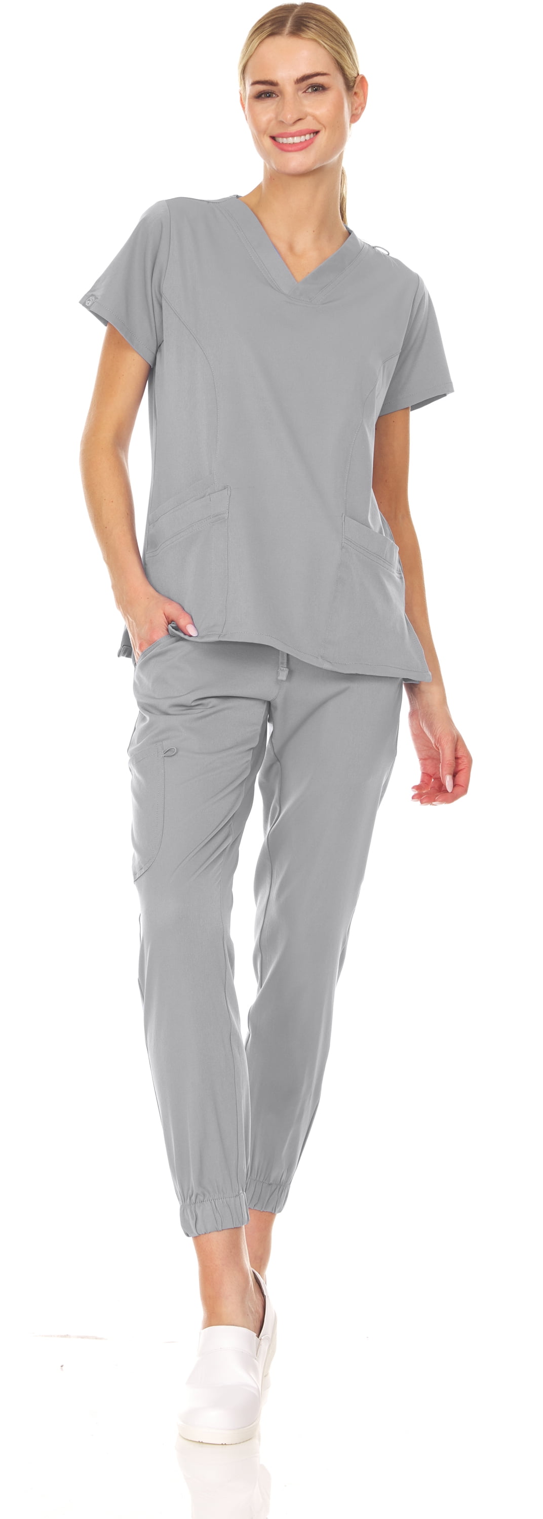 Medichic Mini Marilyn Women's Joggers Scrub Set Medical Nursing Stretch