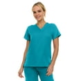 thumbnail image 1 of Medichic Women's Medical Scrubs Top - V-Neck 4-Way Stretch with 3 Pockets - Available in 20+ Colors, 1 of 6
