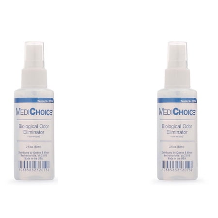 Medichoice Biological Odor Eliminated Fresh Air Scented Spray for Incontinence Odors 2 oz (2/Pack)
