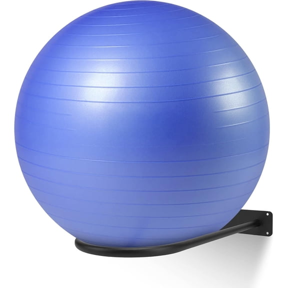 Medicine Ball Rack - Wall Mount Stability Ball Storage Rack(1 Black)