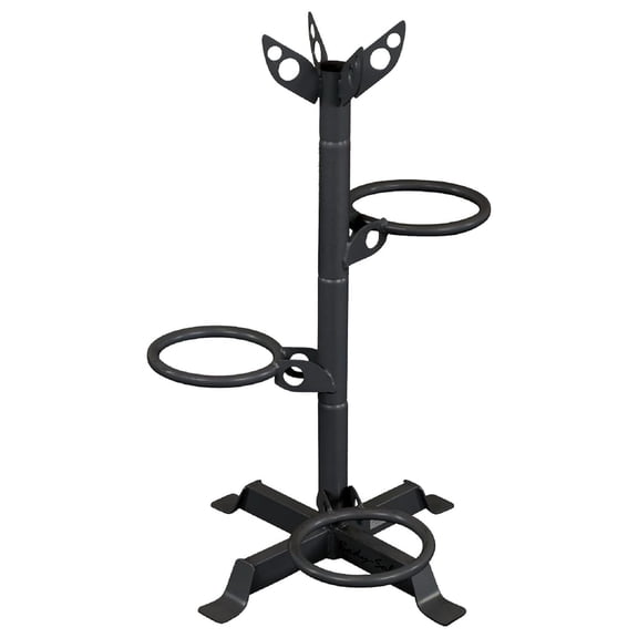 Medicine Ball Stand - Compact Vertical Rack for 3 Exercise Balls - 360 Pivot - Home & Gym Equipment - Black