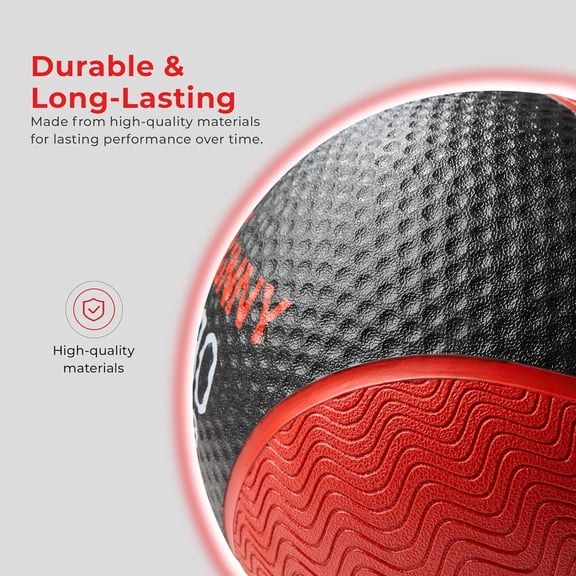 Medicine Ball, Textured Rubber, Core Strength & Balance Training, Bouncing, Weight for Home Workouts 4,6,8,10,12,15,20,25,30LB Options