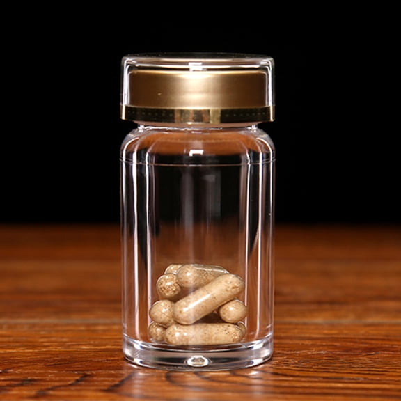 Medicine Bottle Refillable Practical Acrylic Portable Medicine Bottle for Powder