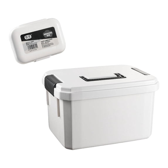 Medicine Box Storage Organizer First Aid Kit Portable with Handle for Home Office and Car Travel Emergencies