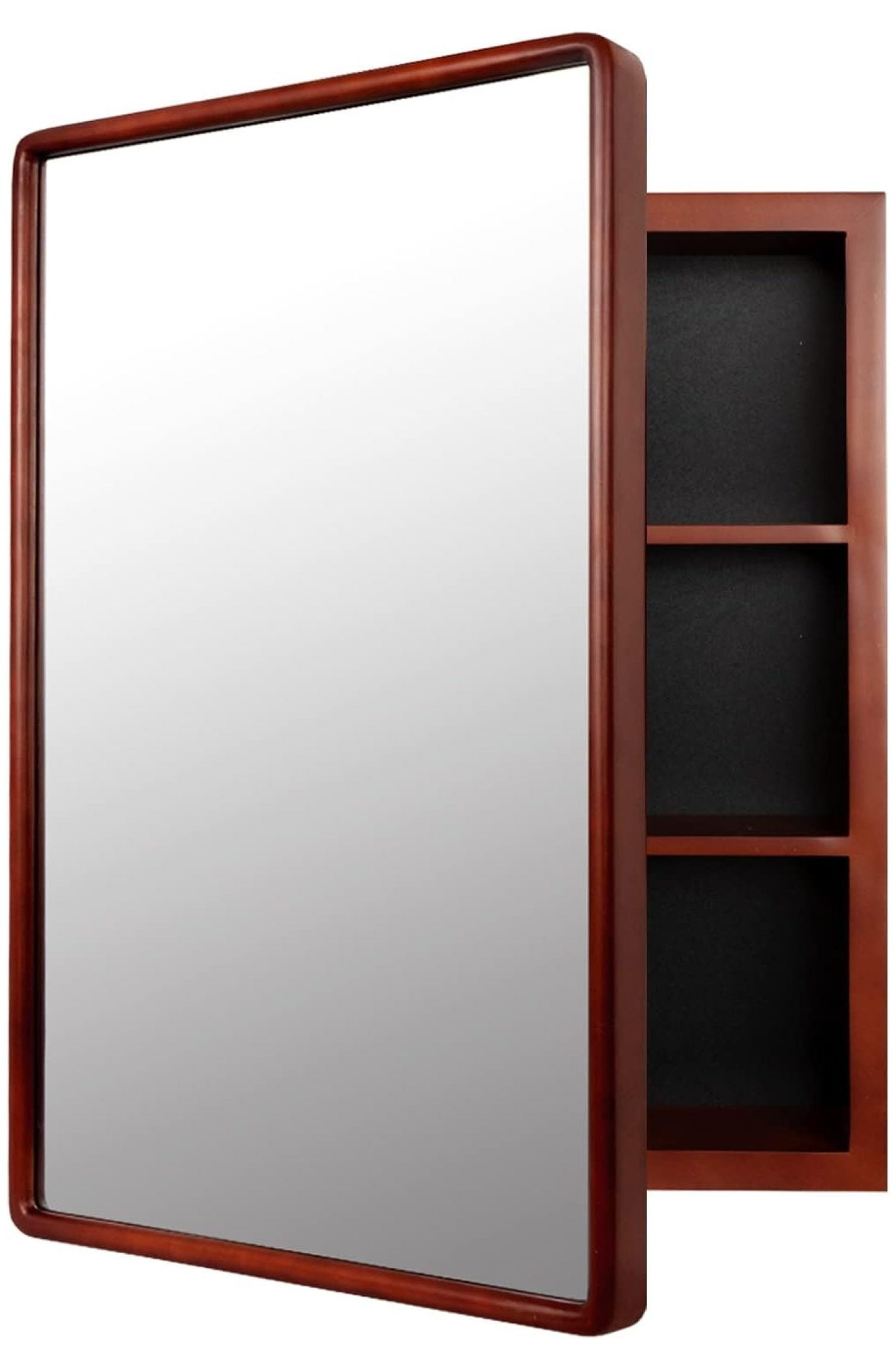 Medicine Cabinet Bathroom Mirror, 24''x16'' Farmhouse Wood Frame Bathroom Medicine Cabinet with ...