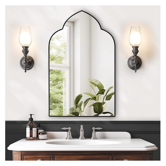 Medicine Cabinet with Mirror, Magic Mirror with Cabinet 2 Shelves, Wall Mount/Recessed Mirror with Medicine Storage, Perfect for Bathroom and Home Decor, Black