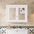 thumbnail image 1 of 36"Medicine Cabinet with Mirror, Wall Mounted Wood Bathroom Cabinet with Hidden Storage Space and Adjustable Shelves, Modern over The Toilet Organizer, 1 of 9
