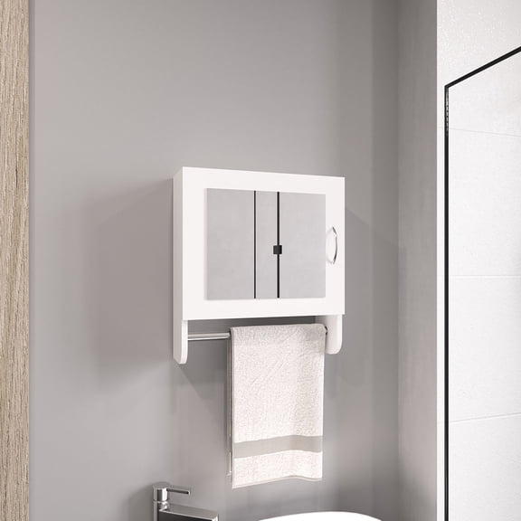 Medicine Cabinet for Bathroom & Kitchen | Organize Items with Ease | White Particle Board | Compact & Stylish
