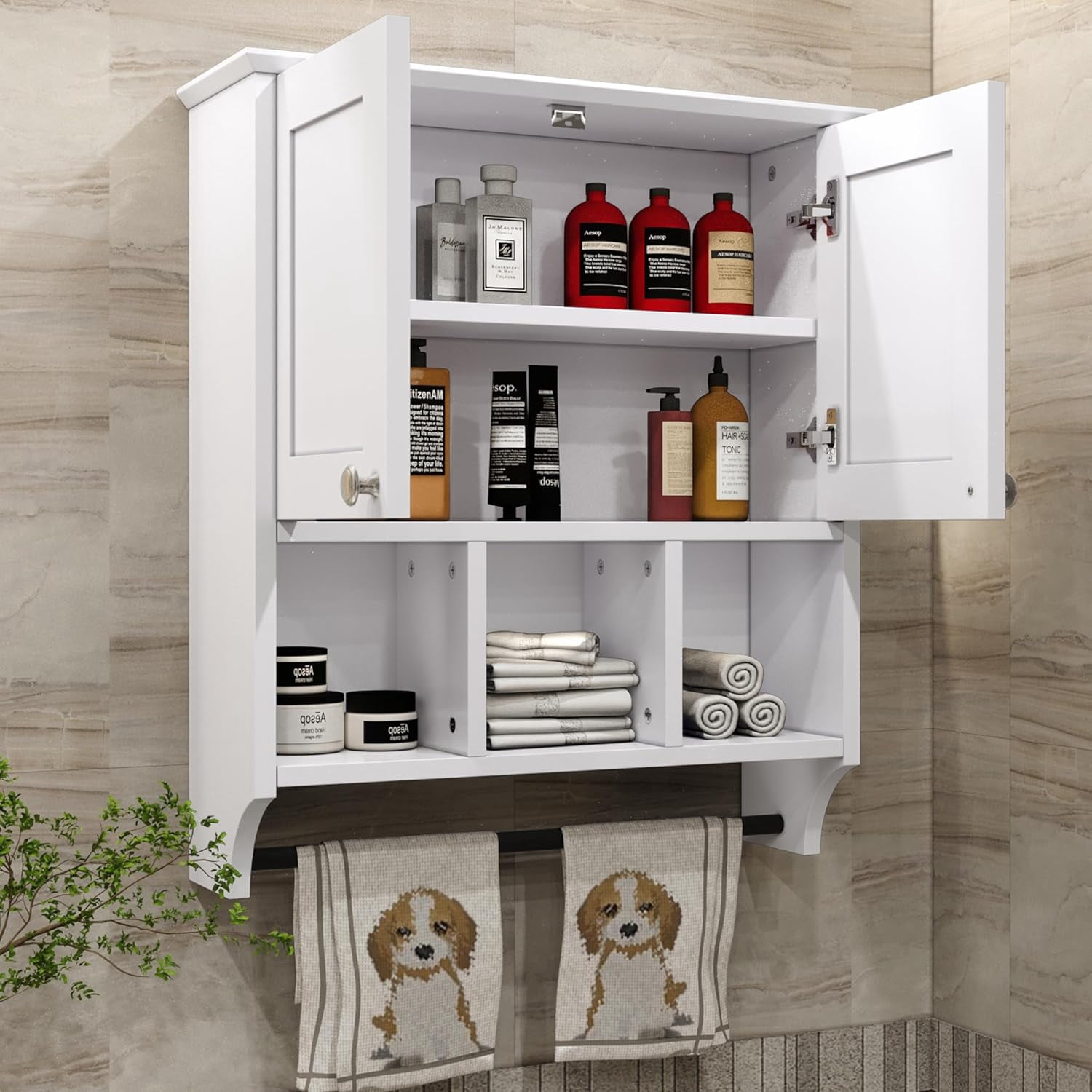 Medicine Cabinet Towel Bar