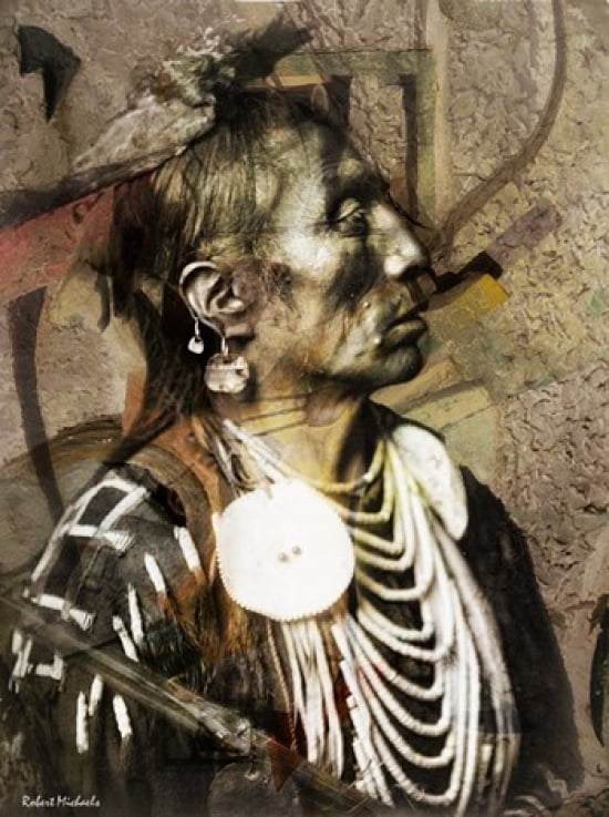 Medicine Crow Canvas Art - Robert Michaels (15 x 19)