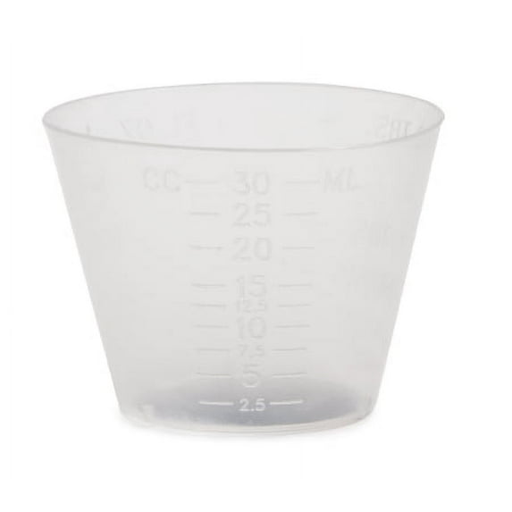Medicine Cup McKesson 1 oz. Translucent Plastic Disposable ''Box of 100'' 8 Pack