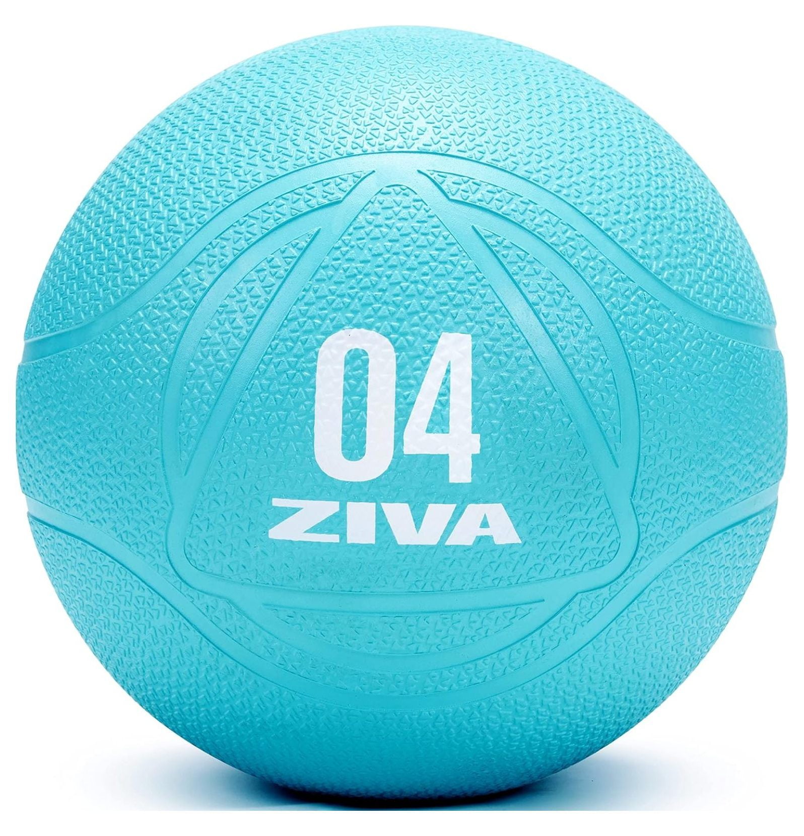 Medicine Exercise - Grade Virgin Rubber Shell, Easy-Grip Textured Finish Med Slam for Strength Training (Turquoise, 4, 6, 8, 10, 12lbs) 4 Pounds