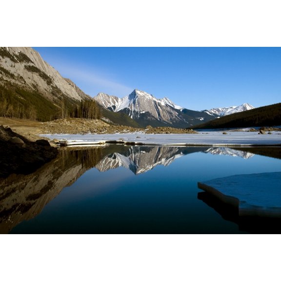 Medicine Lake, Jasper National Park, Alberta, Canada Poster Print (17 x 11)