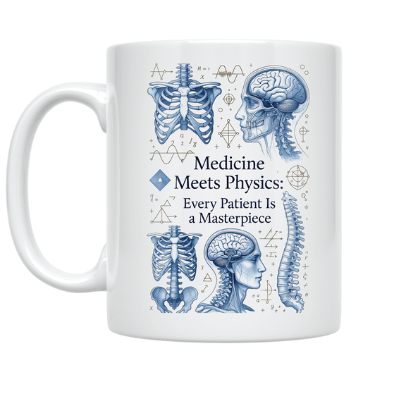 Medicine Meets Physics: Every Patient Is a Masterpiece - Medical Professional - 11 oz Ceramic Coffee Mug