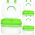 thumbnail image 1 of Durable Green Plastic Storage Box with Double Layer Design for Home and School Use 3Pcs, 1 of 6