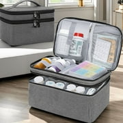 Medicine Organizer and Storage Bag Empty, Pill Bottle Organizer Bag for Emergency Medication, Supplements or Medical Kits, Zippered Medicine Bag for Home and Travel