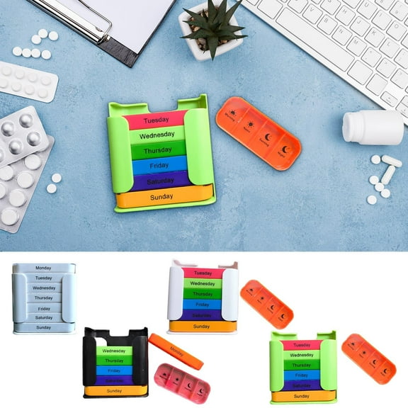 Medicine Storage Box | Compact Organizer for Prescriptions, OTC Drugs, Supplements, First Aid Supplies | Durable Design | Household & Travel Use | 1 Pack